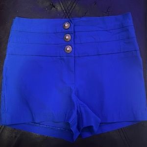 Blue pull on shorts small